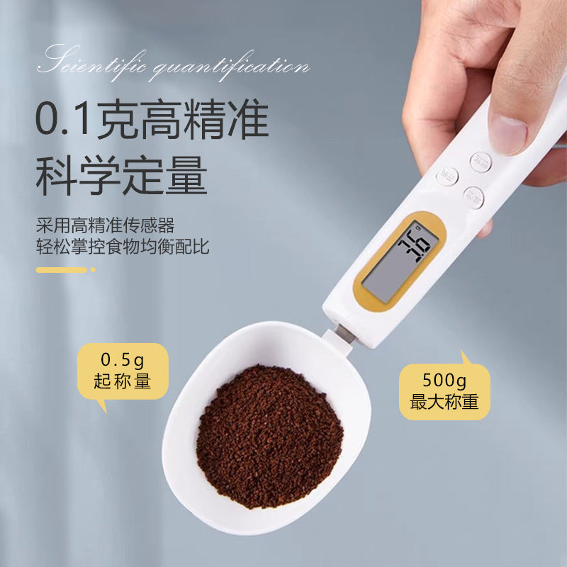 1個 CYCG デジタルキッチンスケール LCDディスプレイ付き、0.1g精度＆タレ機能、500g/17oz容量、電池式（AA）-ABS製 重量計、紅茶/コーヒー、薬用、携帯用グラムスケール シンタークラース
